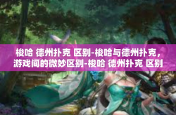 梭哈 德州扑克 区别-梭哈与德州扑克，游戏间的微妙区别-梭哈 德州扑克 区别